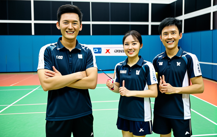 배드민턴 스폰서십 기회 찾는 방법 - **

A fully clothed badminton team, wearing Yonex branded sportswear in a bright, modern gymnasium. ...